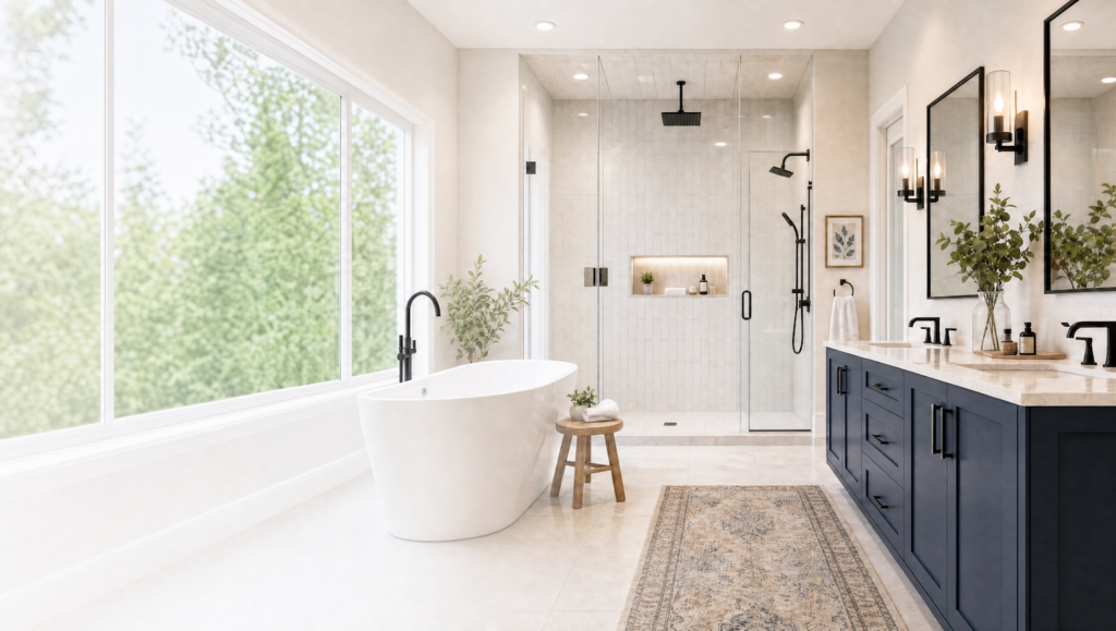 a bathroom remodel in Katy
