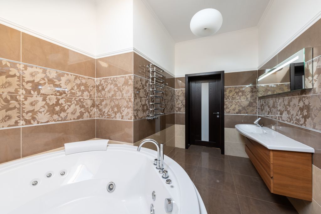 Interior of contemporary bathroom